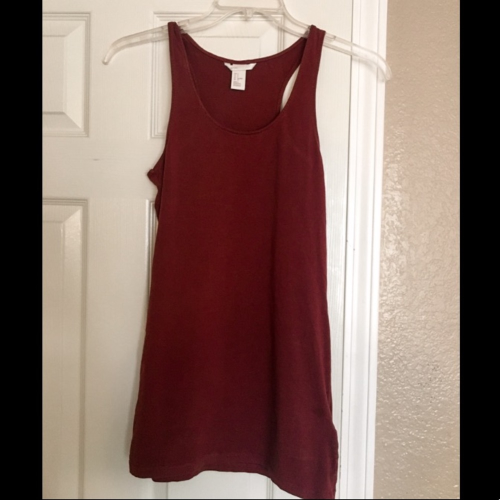 Red H&M Fitted Tank Top
